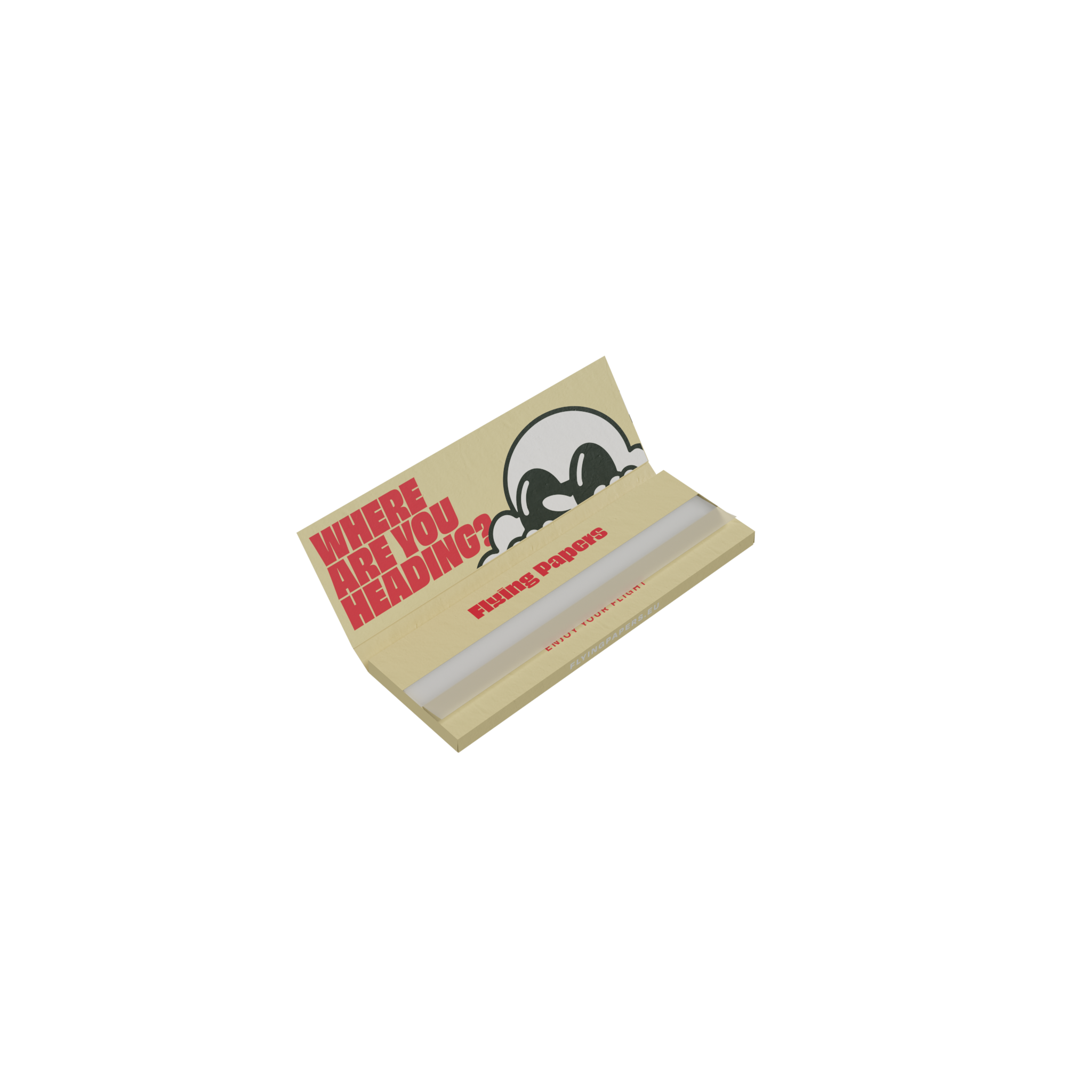flying papers 1 & ¼ slim white rolling papers A stack of Flying Papers 1 ¼ White booklets, ideal for everyday rolling.